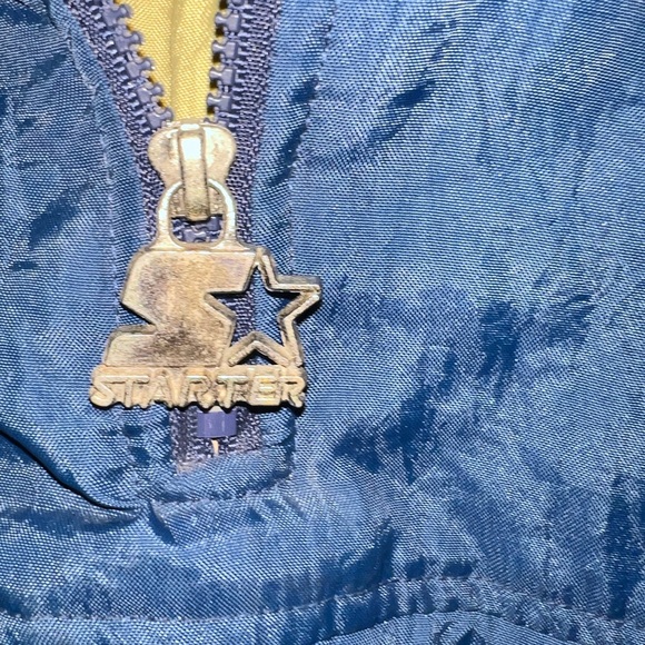 Veg STARTER NCAA NOTRE DAME Blue Yellow Pullover Jacket XL NWOT Extremely Warm - Picture 7 of 8